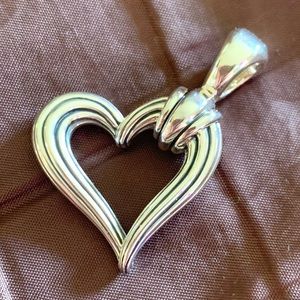 LAGOS Sterling Silver Large Fluted Heart Pendant